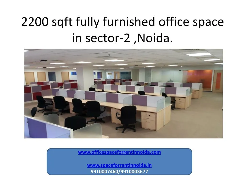 2200 sqft fully furnished office space in sector 2 noida
