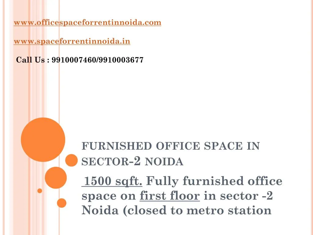 furnished office space in sector 2 noida