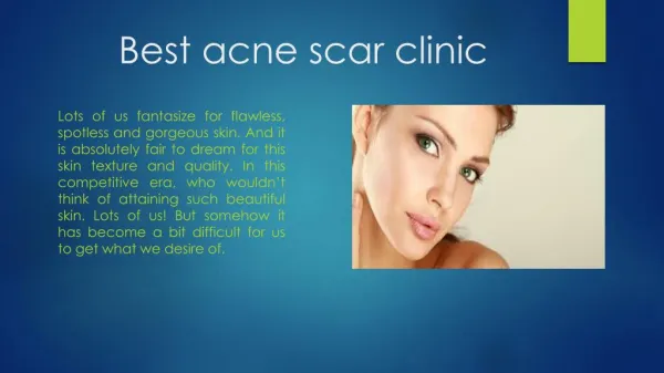 Best acne scar treatment clinic