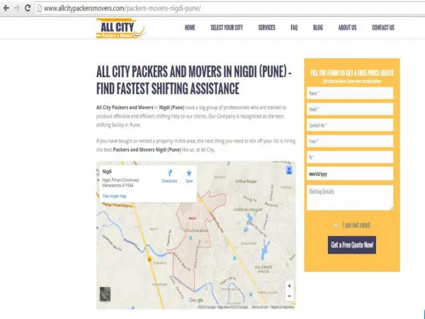 All City Packers and Movers in Nigdi (Pune) – Find fastest shifting assistance