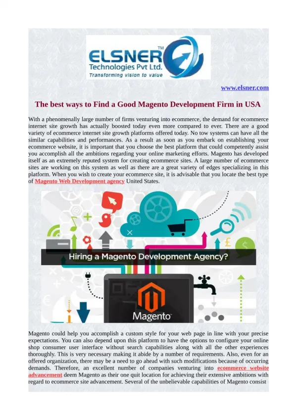 The best ways to Find a Good Magento Development Firm in USA