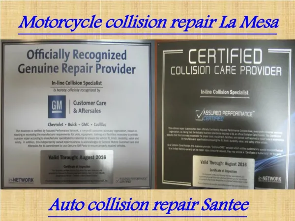 Auto collision repair Santee