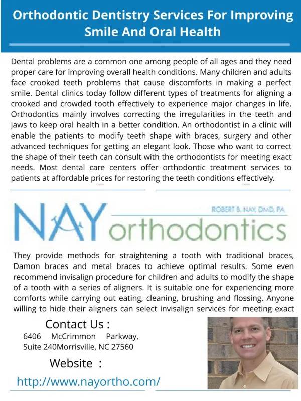 Orthodontic Dentistry Services For Improving Smile And Oral Health