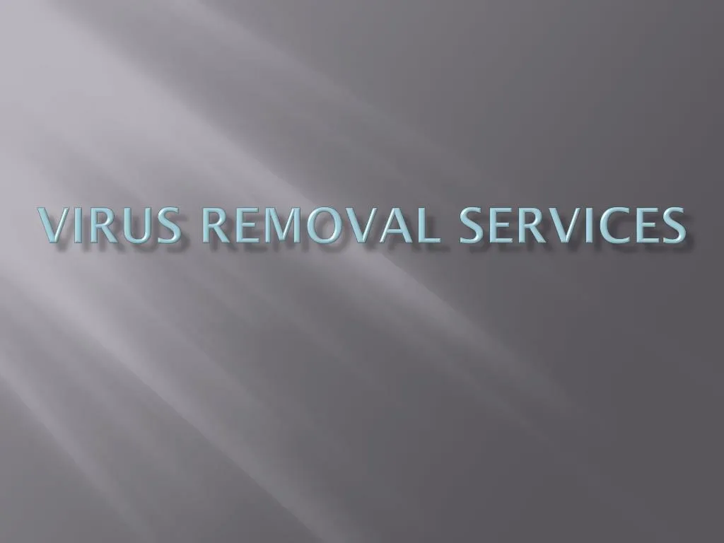 virus removal services