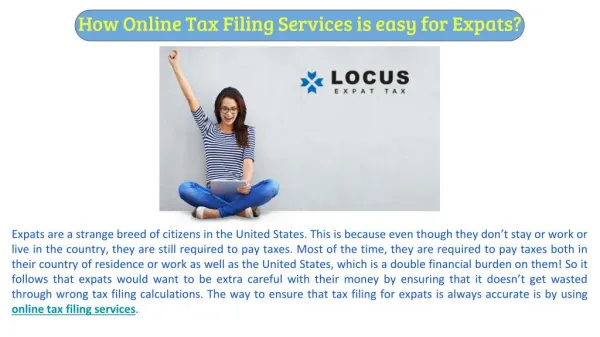 How Online Tax Filing Services is easy for Expats?