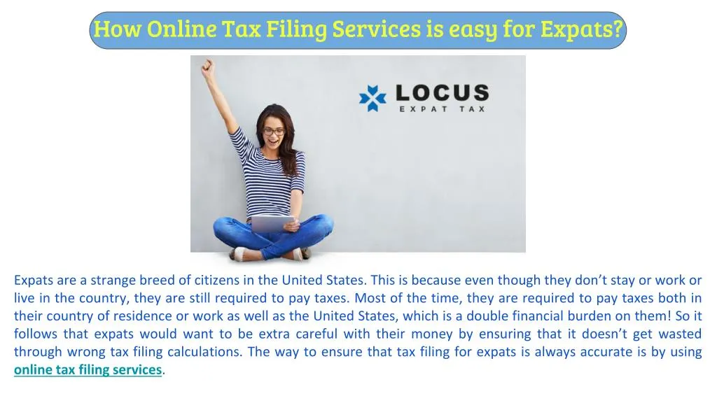 how online tax filing services is easy for expats