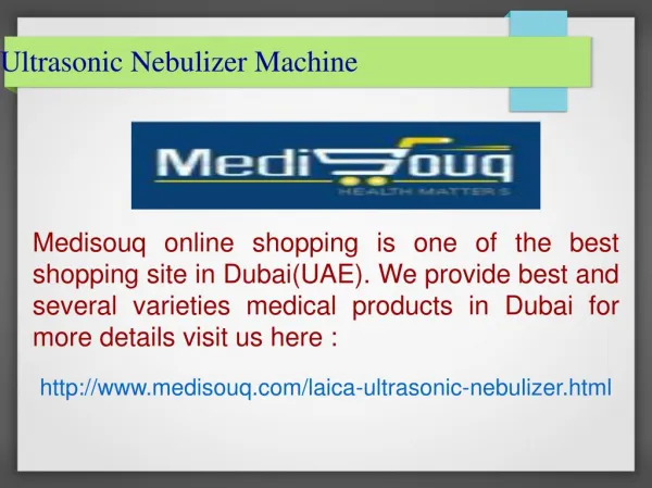 Ultrasonic Nebulizer Machine
