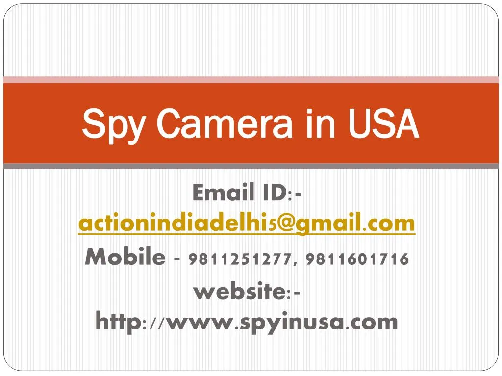 spy camera in usa