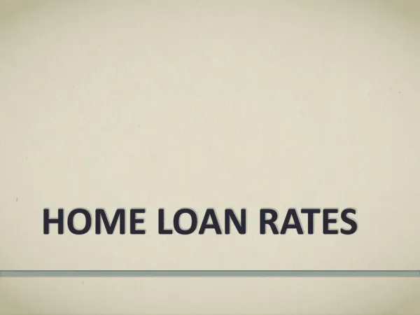 Home Loan Rates - ARM or Fixed