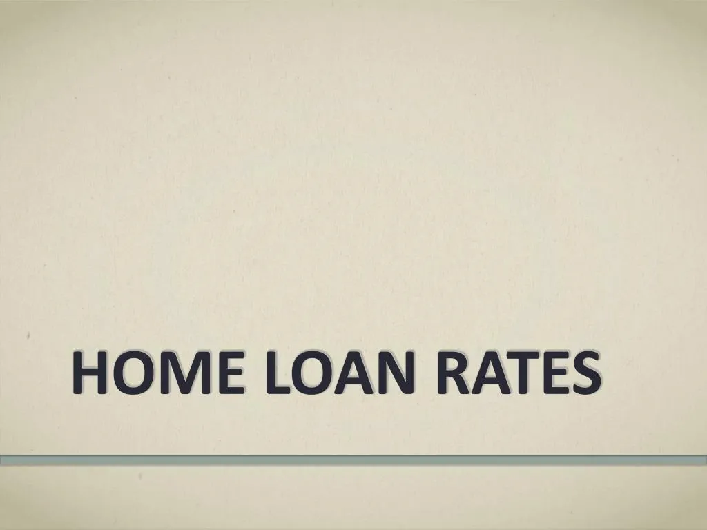 home loan rates
