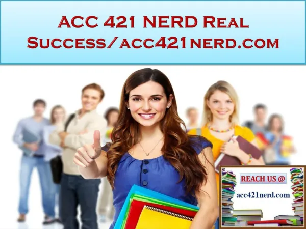 ACC 421 NERD Real Success/acc421nerd.com