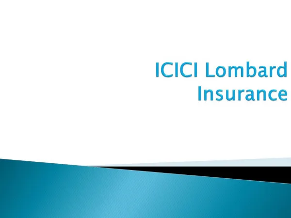ICICI Lombard General insurance