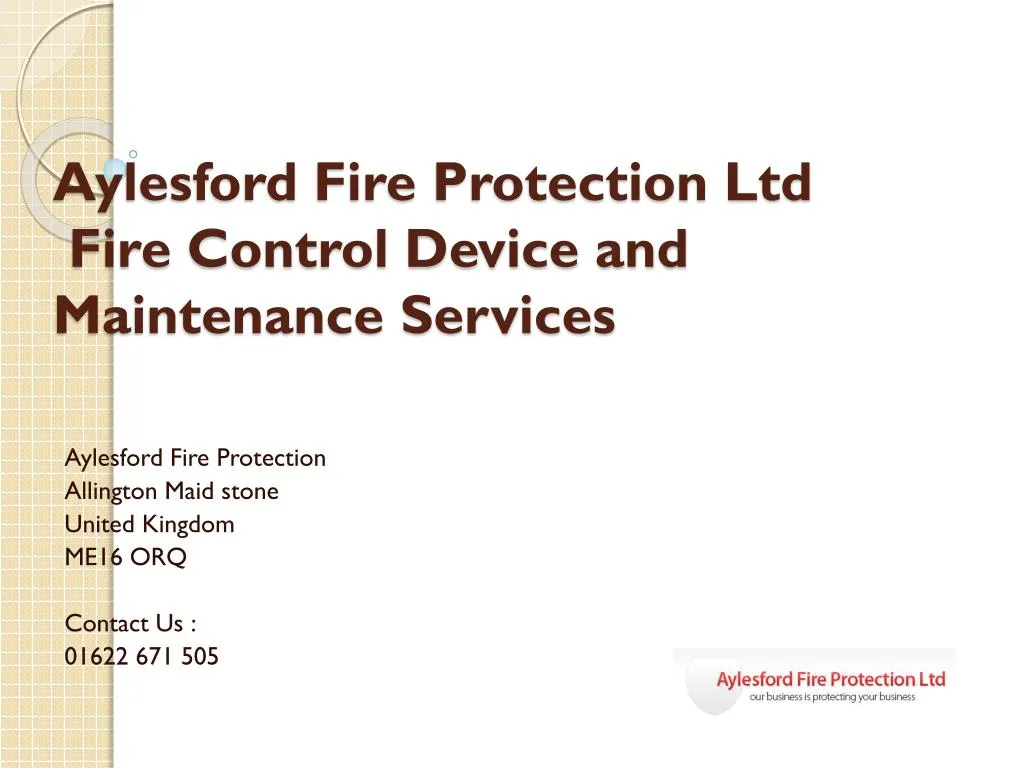 aylesford fire protection ltd fire control device and maintenance services