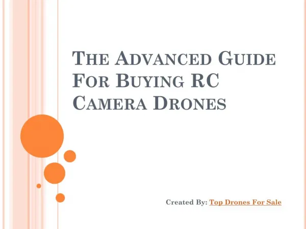 The Advanced Guide for Buying RC camera Drones