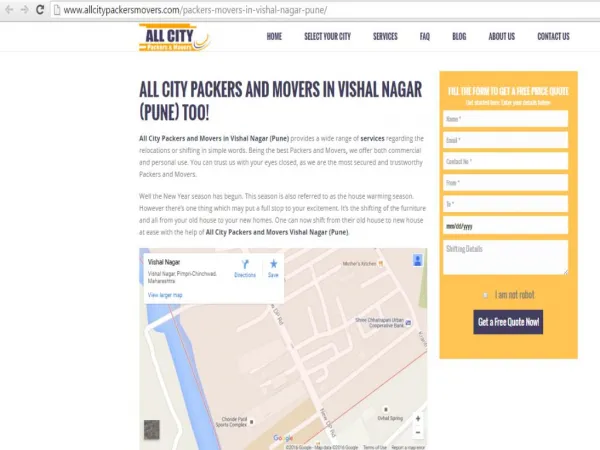 All City Packers and Movers in Vishal Nagar (Pune) Too!