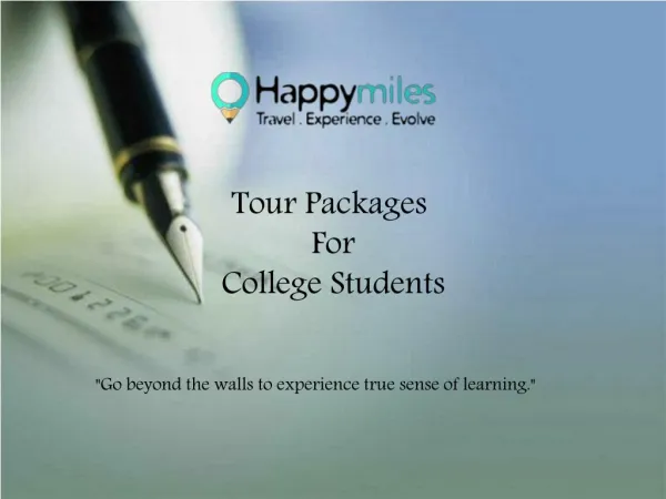 Eductional Field trip For College Students