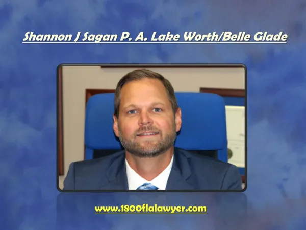 Lake Worth/Belle Glade Personal Injury Lawyer Shannon J. Sagan