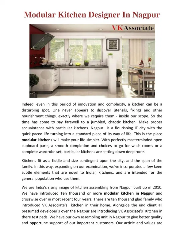 Modular Kitchen Designer In Nagpur