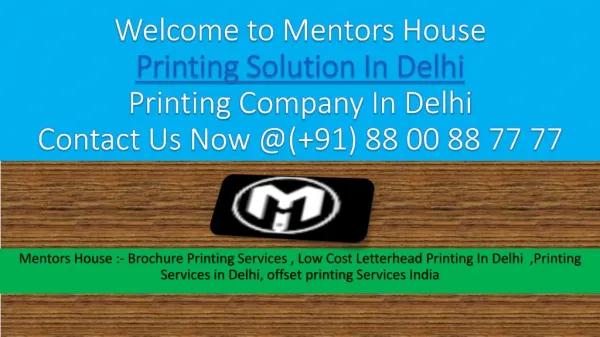 Printing Services In Delhi