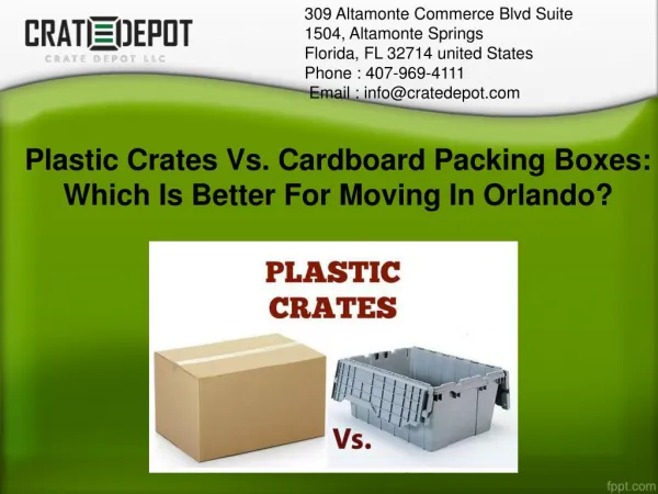 Plastic Moving Crates Vs.Cardboard Packing Boxes For Moving