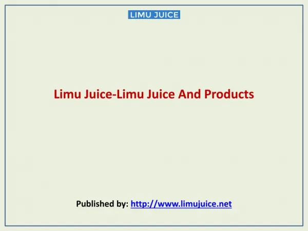 Limu Juice And Products
