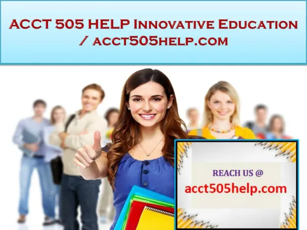 ACCT 505 HELP Innovative Education / acct505help.com