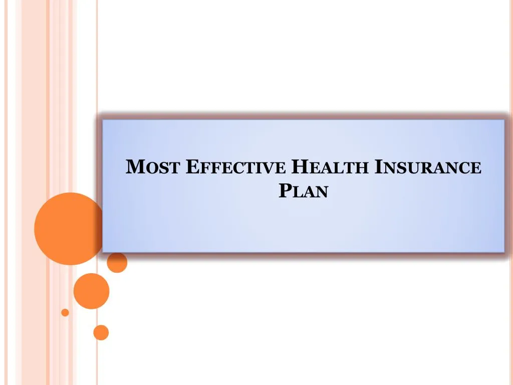 most effective health insurance plan