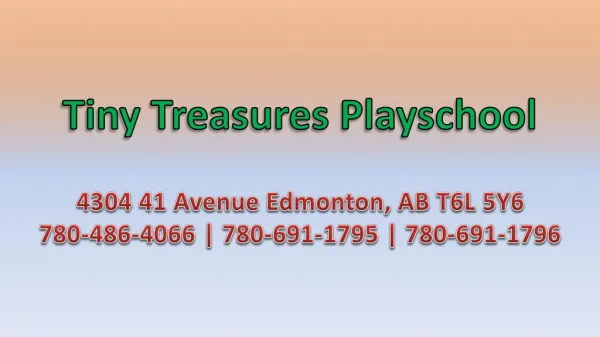 Tiny Treasures Playschool - Edmonton