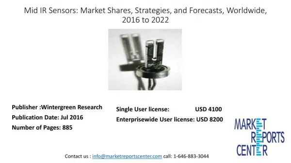 Mid IR Sensors: Market Shares, Strategies, and Forecasts, Worldwide, 2016 to 2022