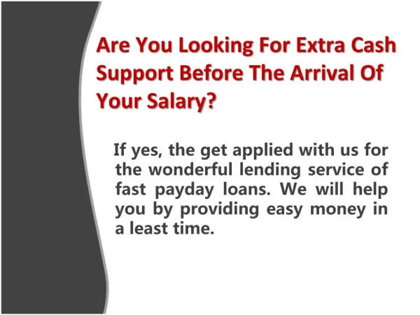 Fast Payday Loans- Smart Borrowing Option For The Fixed Earner