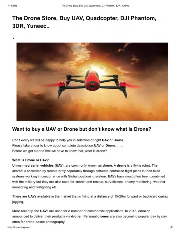 The Drone Technology