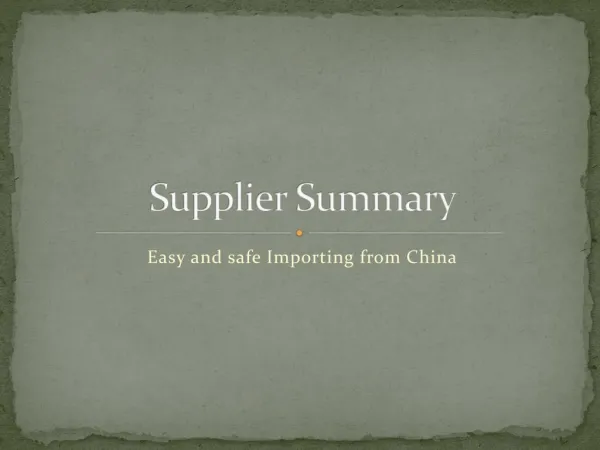 Easy and Safe Importing from China
