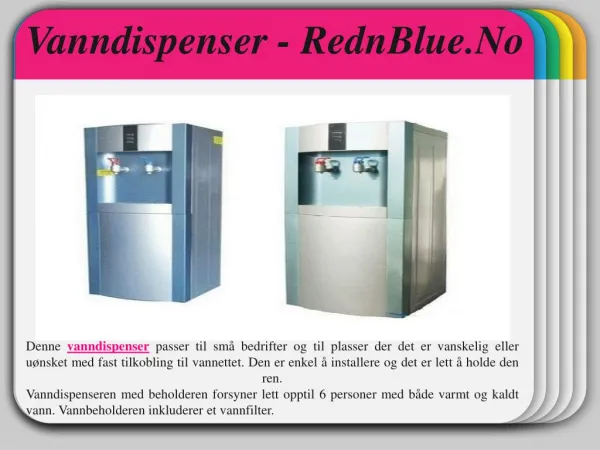 Vanndispenser, vannbeholder og filter bestill online - RednBlue.No