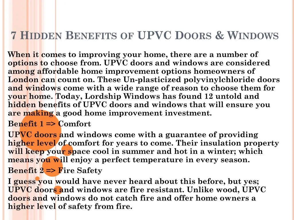 7 hidden benefits of upvc doors windows