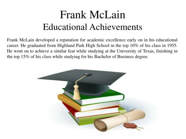 Frank McLain - Educational Achievements