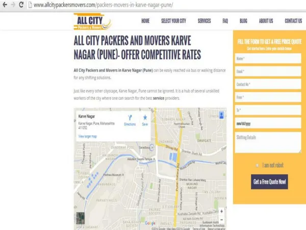 All City Packers and Movers Karve Nagar (Pune) - Offer Competitive Rates