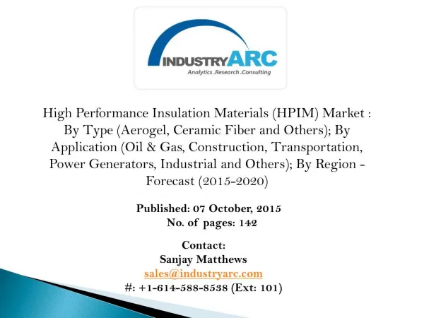 High Performance Insulation Materials Market- Vacuum Insulation indeed possible in our Buildings?