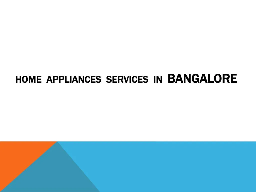 home appliances services in bangalore