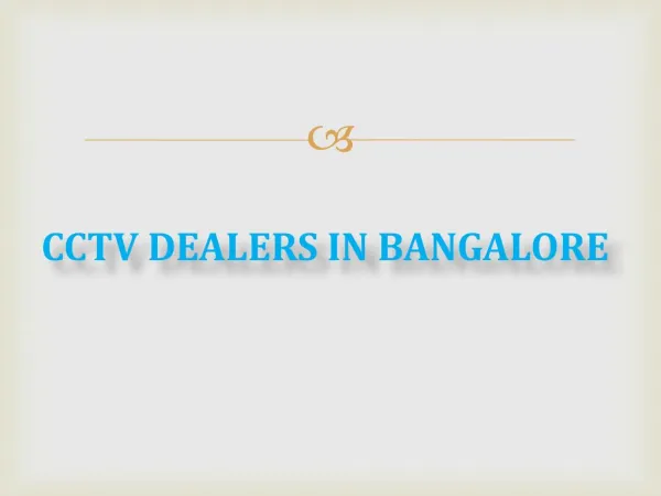 Cctv Dealers in bangalore