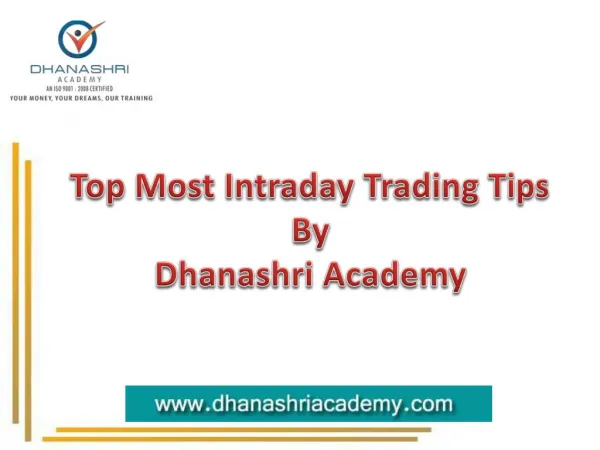 Day Trading Tips for Beginners | Dhanashri Academy