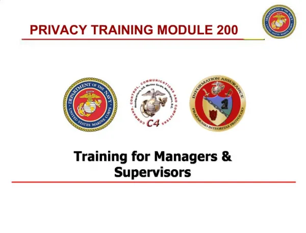 PRIVACY TRAINING MODULE 200