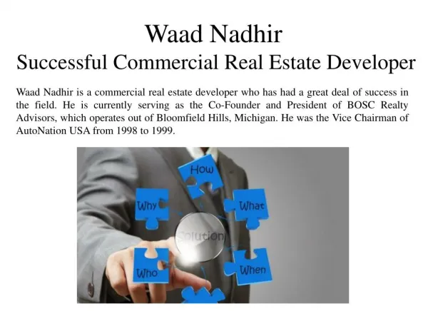 Waad Nadhir - Successful Commercial Real Estate Developer