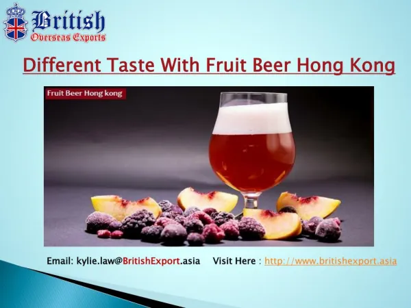 Different Taste With Fruit Beer Hong Kong