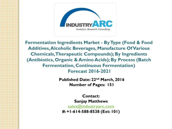 Fermentation Ingredients Market