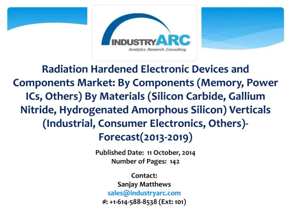 Radiation Hardened Electronic Devices and Components Market Analysis during 2013-2019