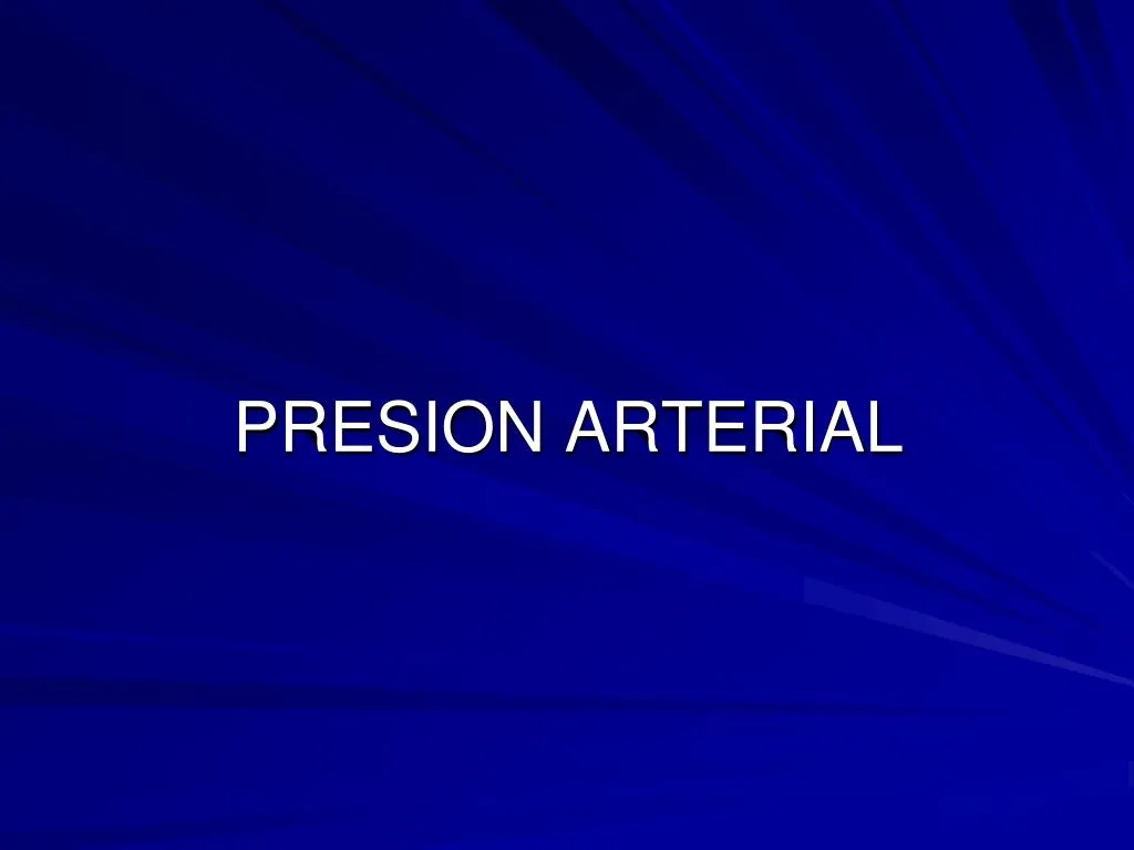 presion arterial