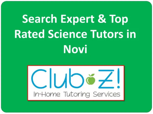 Search Expert & Top Rated Science Tutors in Novi