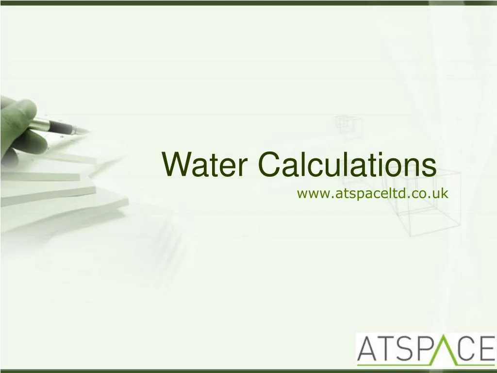 water calculations
