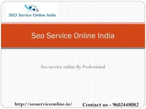 Seo service online India by seo Analyst.