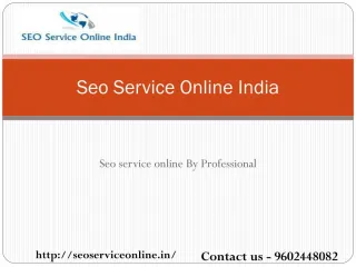 Seo service online India by seo Analyst. - slide 1